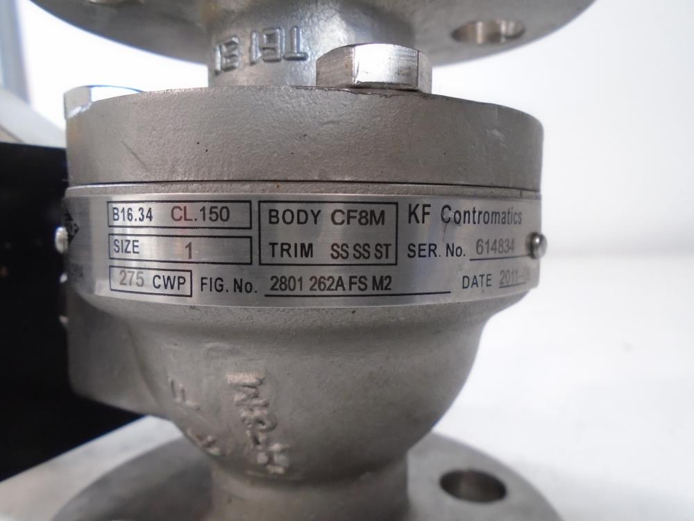 KF Contromatics 1" CF8M Ball Valve w/ Kinetrol Actuator Type 077-030